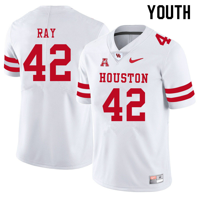 Youth #42 Jackson Ray Houston Cougars College Football Jerseys Sale-White
